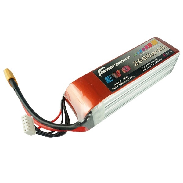 FlowerPower EVO 2600mAh 4S1P-E 14.8V 40C Lipo Battery XT60 Plug