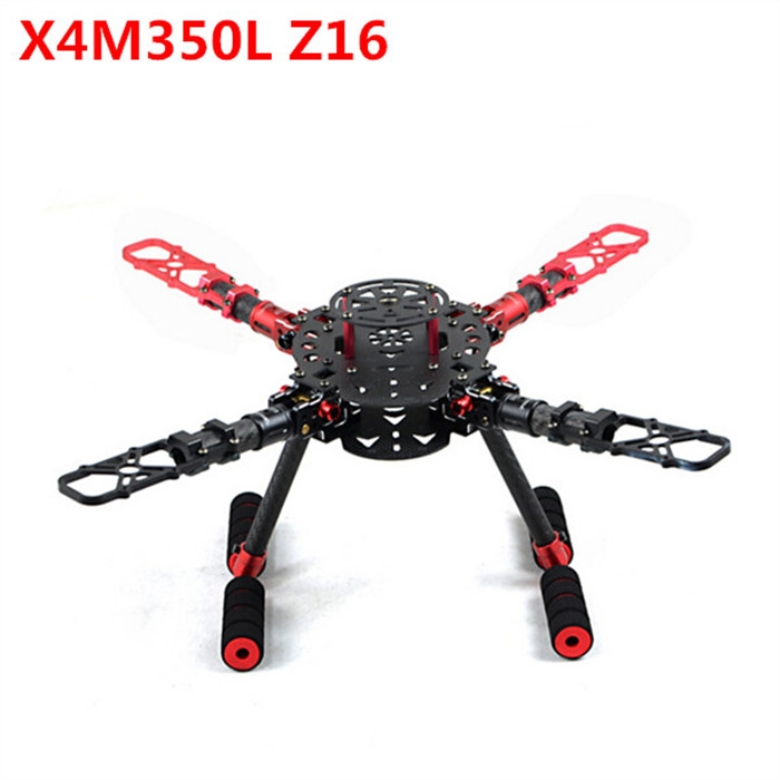 FCMODEL X4M350L Z16 380mm Carbon Fiber Floding CNC Process Quadcopter Frame Kit