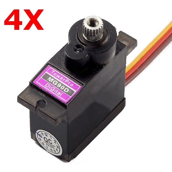 4X TowerPro MG90D 13g Metal Gear Digital Servo for RC Models