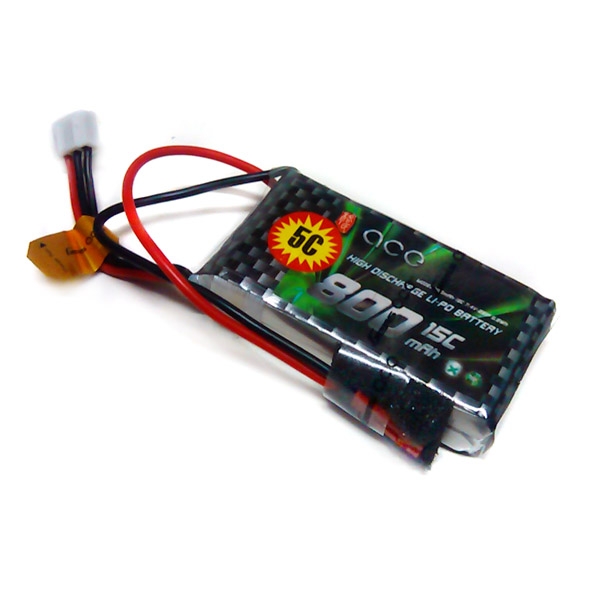 Gens ACE 800mAh 7.4V 2S 15C Lipo Battery JST Plug