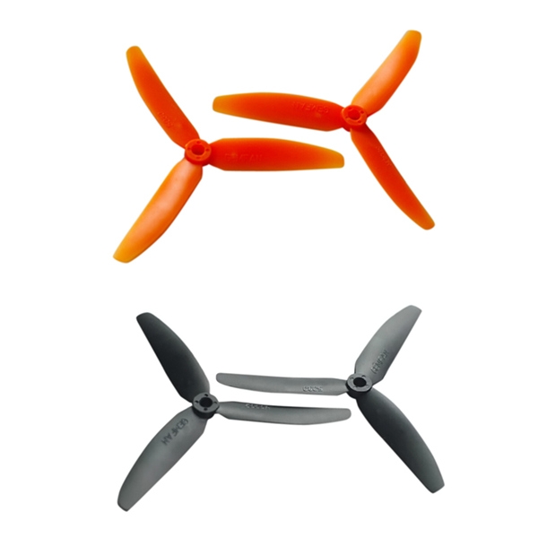 Gemfan 5x3 5030 3-Leaf Propeller CW/CCW Black & Orange For 250 Frame Kit