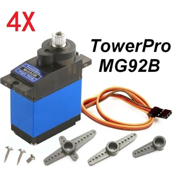 4X Towerpro MG92B Robot 13.8g 3.5KG Torque Mental Gear Digital Servo