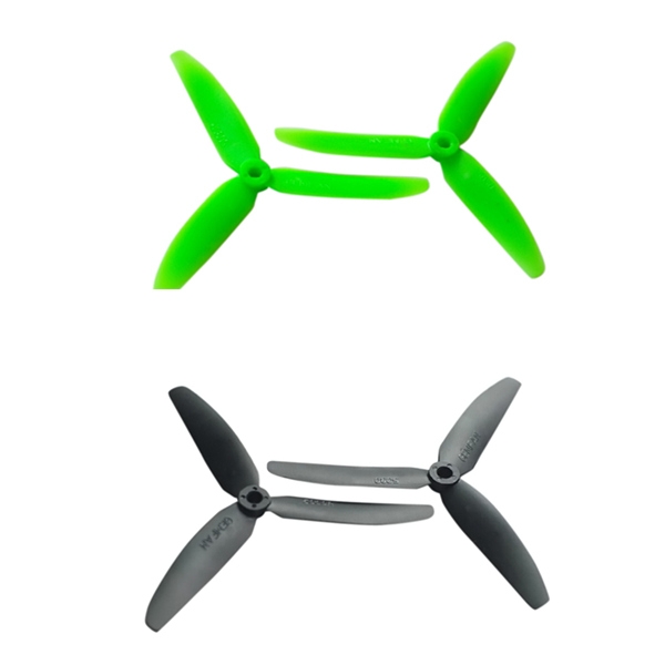 Gemfan 5x3 5030 3-Leaf Propeller CW/CCW Black & Green For 250 Frame Kit