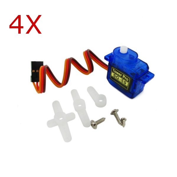 4 X TowerPro SG50 0.8kg 5g Plastic Gear Digital Micro Servo For RC Airplane