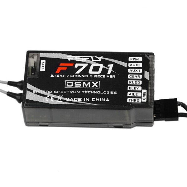 FSFLY 2.4G 7CH F701 Receiver Supported JR Spektrum DSM-X DSM2 Transmitter