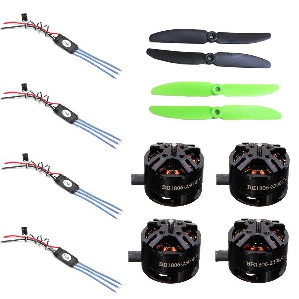 4XDYS 10A 2-3S ESC+4XDYS BE1806 2300KV motor+1XGemfan 5030 Propeller Set