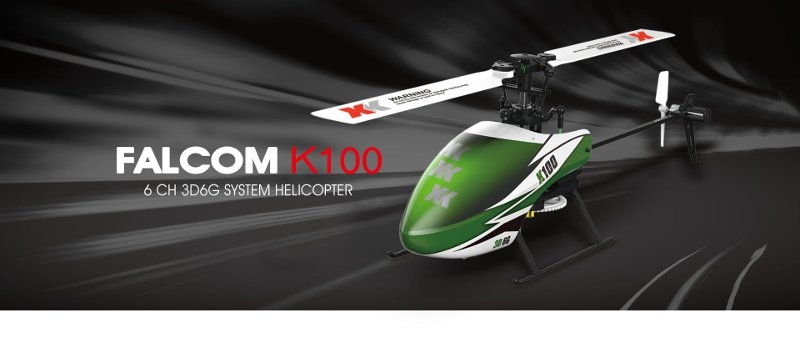 XK K100 Falcom 6CH Flybarless 3D6G System RC Helicopter RTF