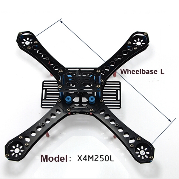 250mm 4-Axis Quadcopter Frame Kit Landing Skid Glass Fiber Carbon Fiber