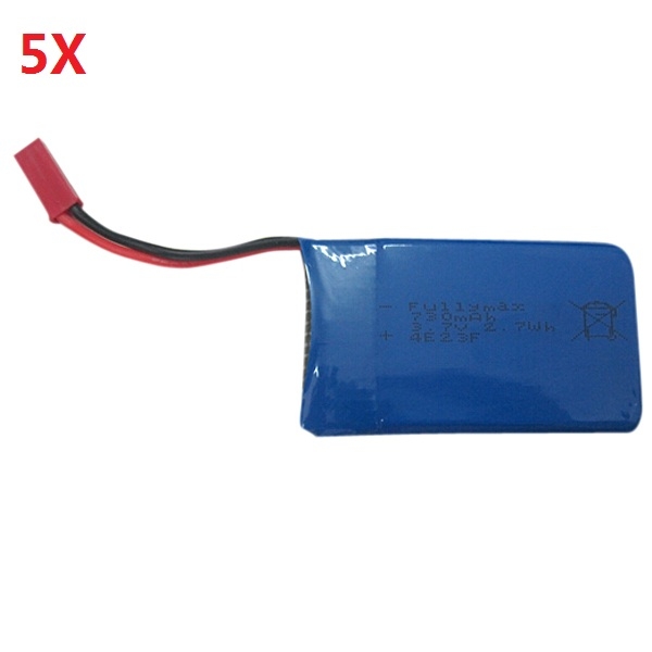 5 x 3.7V 730mAh Lipo Battery For Wltoys JJRC V686G V686J V686K Quadcopter