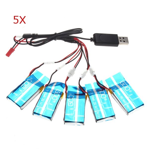 Syma X5-16 X5C H5C 1 To 5 3.7V 600MAH Upgrade Battery 5 PCS