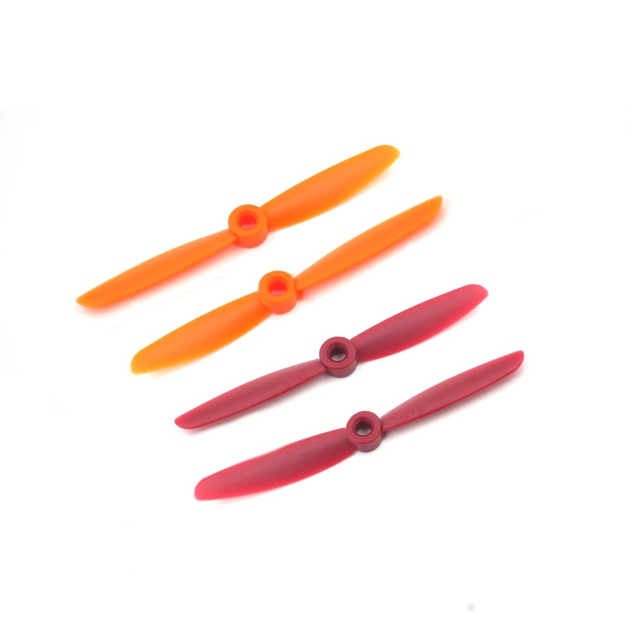 2 Pairs DYS 5045 CW CCW Propeller Red Orange for QAV250 250