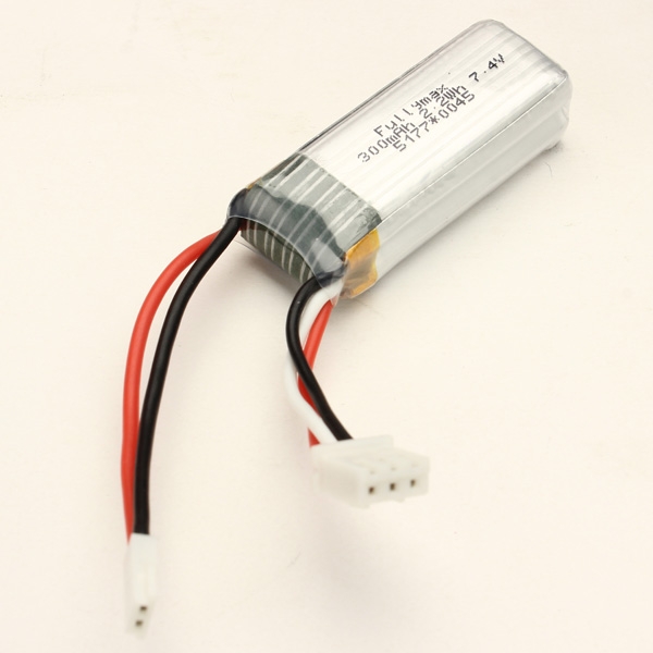 XK DHC-2 A600 RC Airplane Spare Parts 7.4V 300mAh 25C Li-po Battery