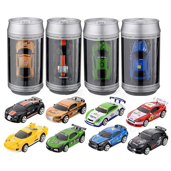 Coke Can Mini RC Radio Remote Control Micro Racing Car 4 Frequencies