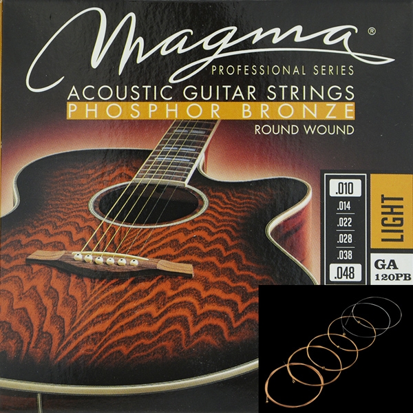 MAGMA Acoustic Guitar Strings Phosphor Bronze GA120PB GA140PB GA150PB