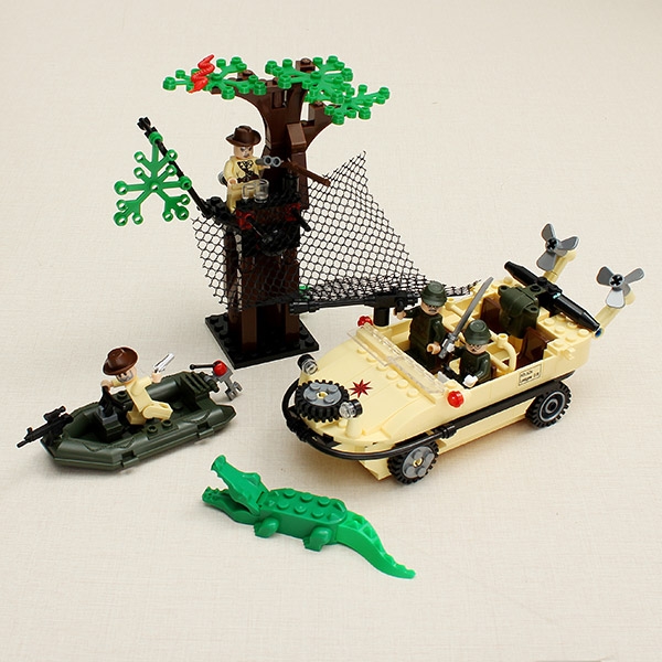 Enlighten Amphibious Vehicle Combat Zones Series Blocks Children Educational Toy NO.813