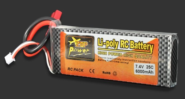 ZOP Power 7.4V 6000MAH 25C Lipo Battery T Plug