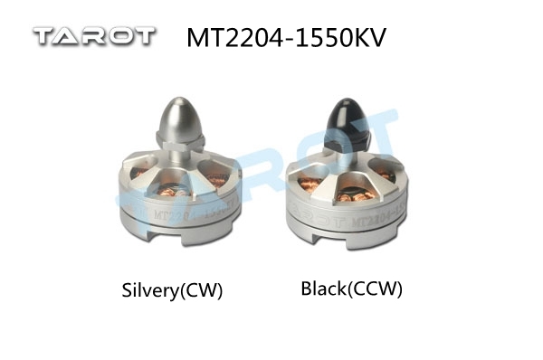 Tarot MT2204-1550KV Self-lock Brushless Motor Silvery Black Hat CW CCW TL400H1 TL400H2