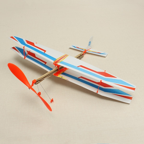 Assembly Aircraft Modle Powered By Rubber Band DIY Kids Education Toy