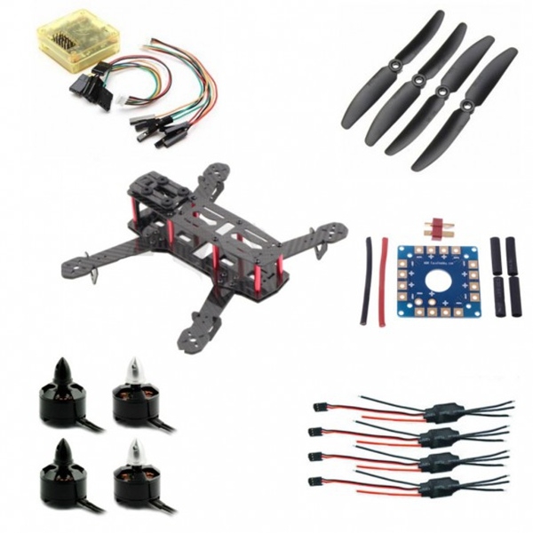 RC250 Frame Kit Combo MX1804 12A ESC 5030 Propeller CC3D FC