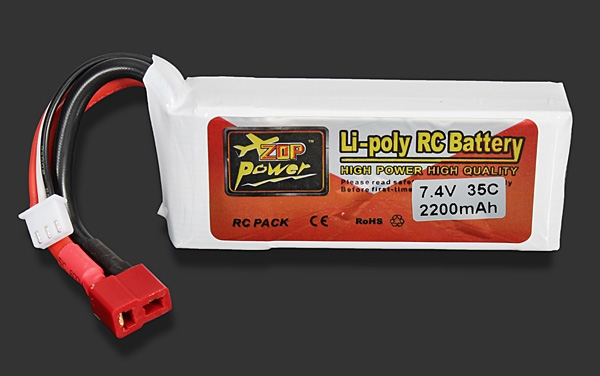 ZOP Power 7.4V 2200mAh 35C Lipo Battery T Plug