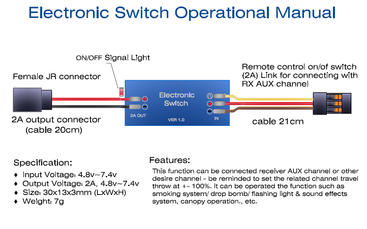 RC Lander LNSRC-1A Single-pass Electronic Switch For RC Models