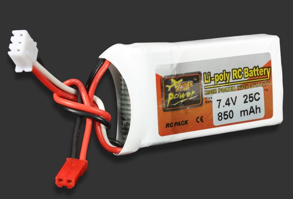 ZOP Power 7.4V 850MAH 25C Lipo Battery JST Plug