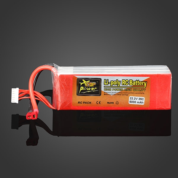 ZOP Power 22.2V 6000MAH 35C Lipo Battery T Plug