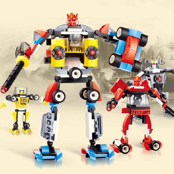 4 In 1 Transformation Robot Car DIY Toys For Children 